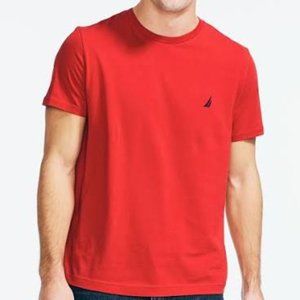 NAUTICA ESSENTIAL RED SOLID CREW NECK T-SHIRT XL